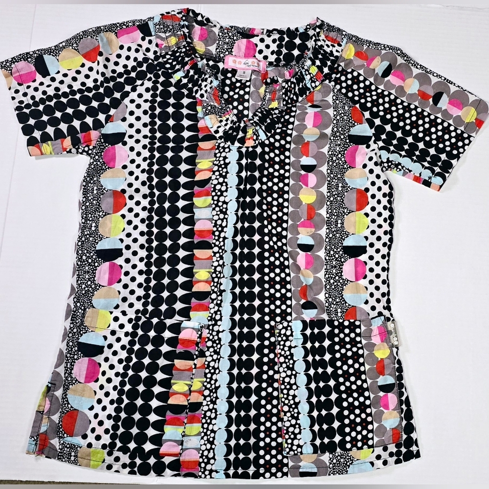 KOI Scrub Multi-Color Top Size Small